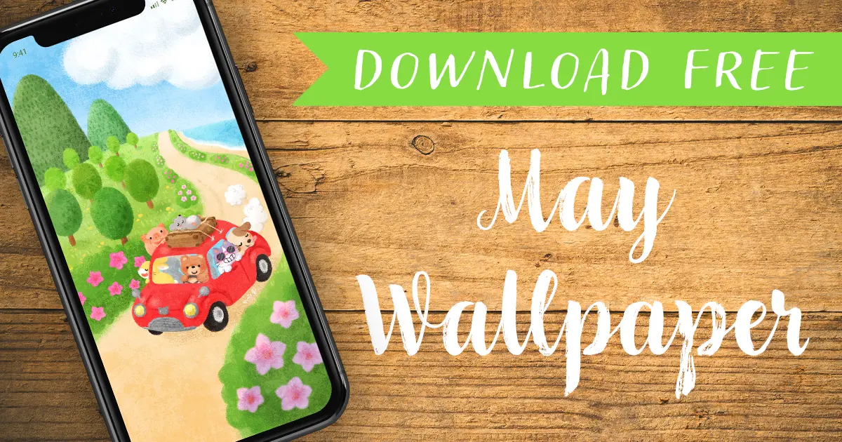 5月スマホ壁紙｜初夏の風を感じるイラスト